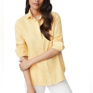J. McLaughlin Gingham Yellow Shirt Size S